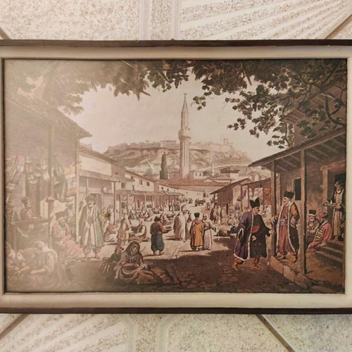 Vintage paintings used, pack of 2 with plaster frames