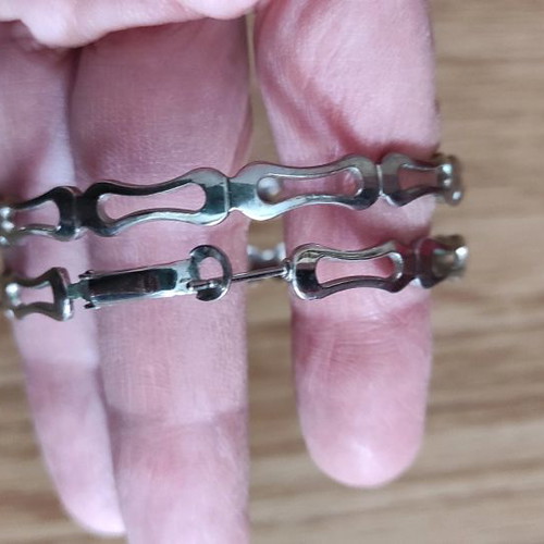 Hoop earrings used, large with design
