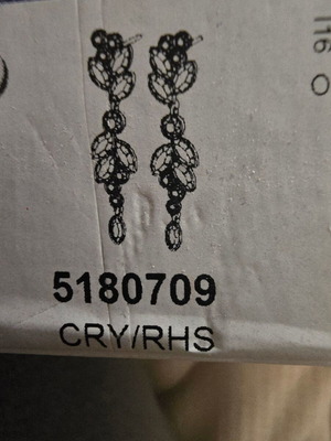 Σκουλαρίκια Swarovski καινούργια, ασημί