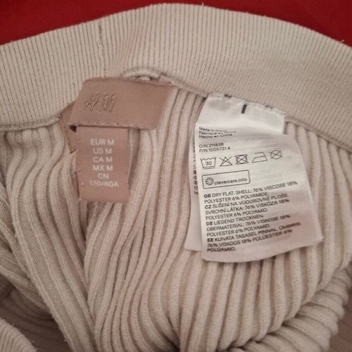 Ribbed leggings H&M used, size M, beige