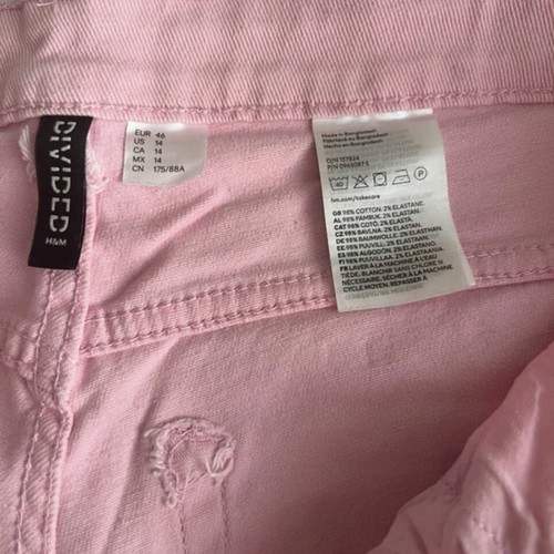 H&M pink bell-bottom jeans like new