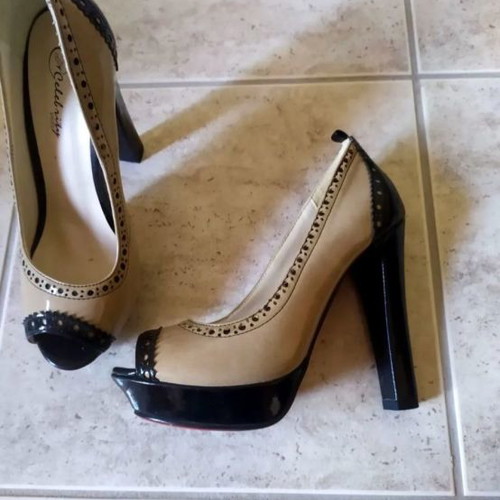 Pumps used, two pairs, size 36, black