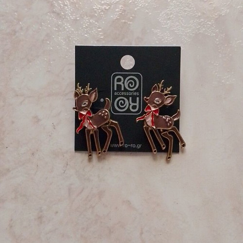 Christmas earrings new, gold-colored
