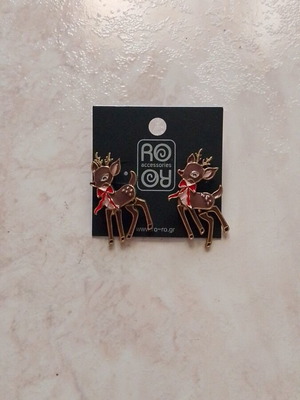 Christmas earrings new, gold-colored