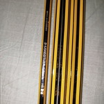Pencils used, pack of five, almost new