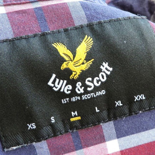 Lyle and Scott Mens Long Sleeve Checked Shirt Size M like new, blue red