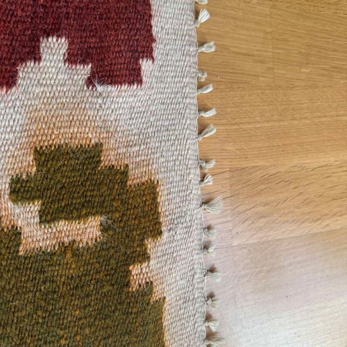 Vintage Kilim rug, wool and cotton, traditional design