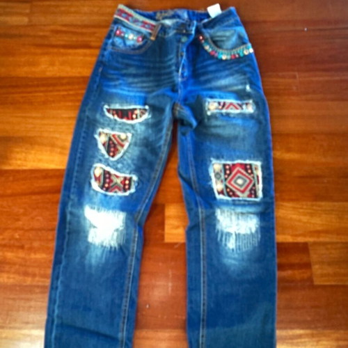 Desigual women's jeans like new, multicolor