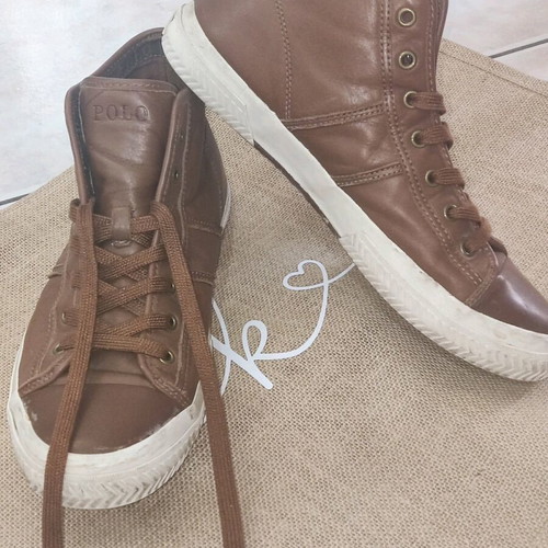 Polo Ralph Lauren Tremayne Deep leather shoes like new, size 43, beige