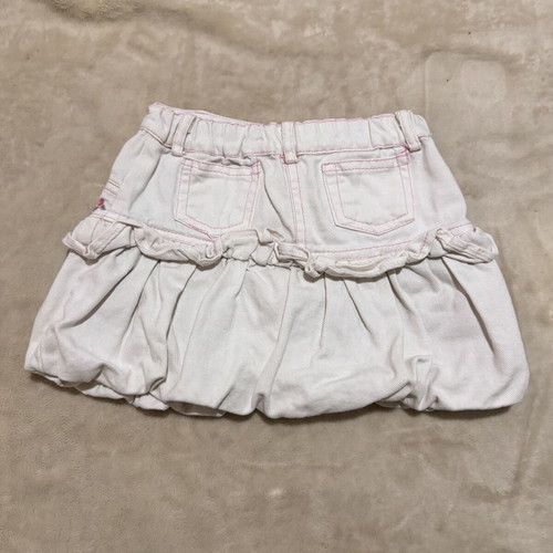 Girls White Jean Skirt Like New For 6 Year Olds