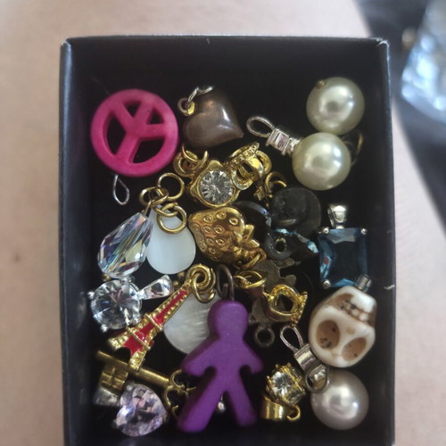 Set of 15+ decorative charms and pendants for handmade jewelry like new