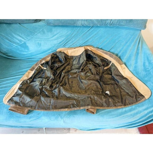 Vintage German Leather Coat Jacket Alphorn Size 56 2XLarge like new