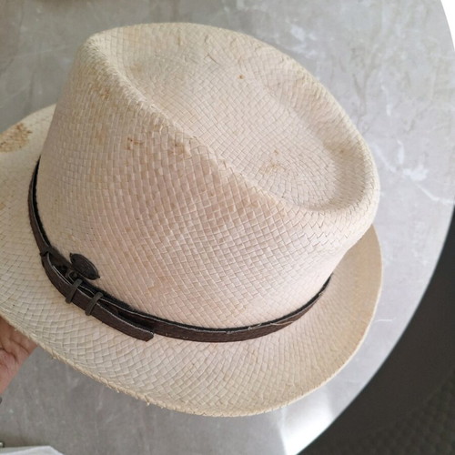 Karfil hats hat used, beige, size 58 unisex
