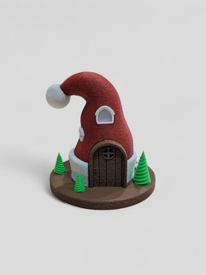 Christmas House in Hat Shape made to Order 3D Printed Decoration