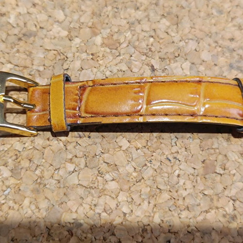 Casio women's watch used with brown leather strap