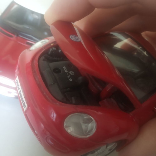 VW Beetle and Mini Cooper toy cars used, scale 1/24