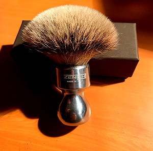 Zenith 506 silvertip badger aluminum shaving brush πινελο ξυρισματος
