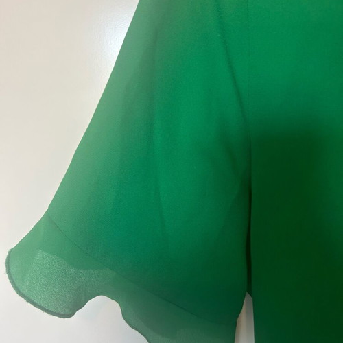 Zara short-sleeve blouse used, green, wrap style