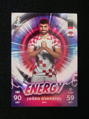 Josko Gvardiol Match Attax Euro 2024 Energy GM2 card like new