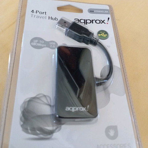 Aqprox 4-Port Travel USB Hub new