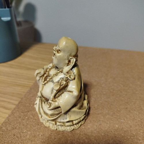 Smiling Buddha resin figurine like new