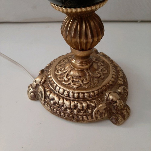 Porcelain and bronze lamp like new, 1960-70