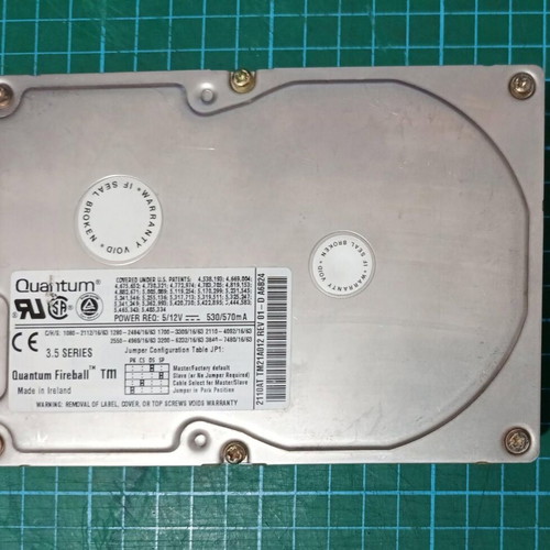 Hard Disk Quantum Fireball TM 2110A 2 GB used with Seagate ST3491A 428MB gift