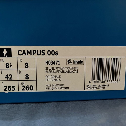 Adidas Campus 00s blue new in box