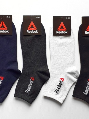 Reebok men's socks pack of 4, size 41-45, new
