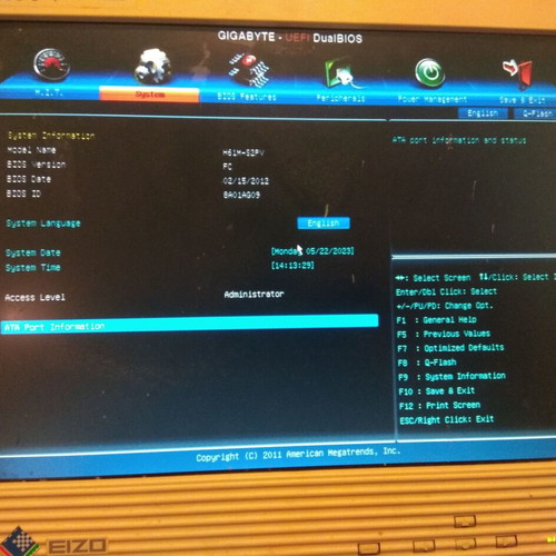 Gigabyte GA-H61M-S2PV motherboard used with Intel Pentium G630 CPU and DDR3 RAM