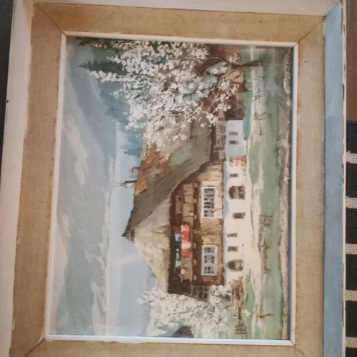 Paintings used, set of 2 with white frame
