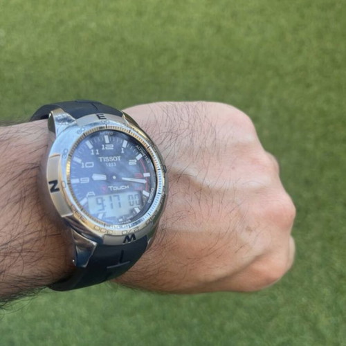 Tissot T-Touch II watch like new, silver, multifunctional