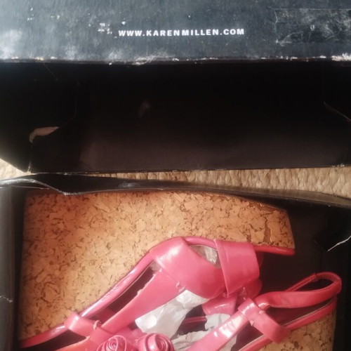 Karen Millen pink platform sandals size 37 used