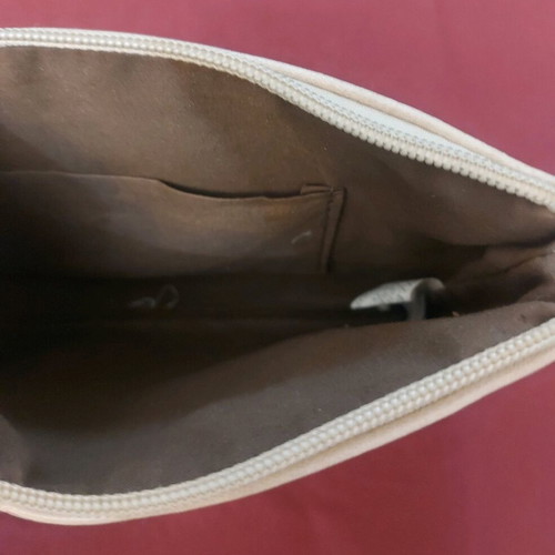 Boho design women's leatherette beige wallet-bag like new