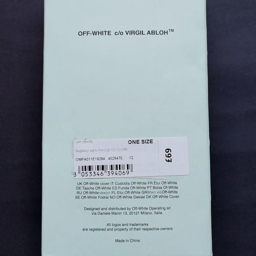 Off-White Thermo Man iPhone XS back cover new