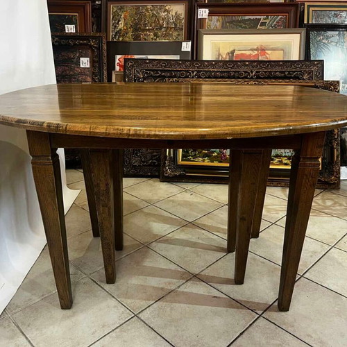 Wooden solid dining table with extension 78x107x134 cm used