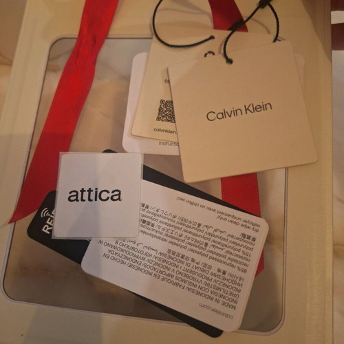 Calvin Klein Monogram Logo Key Fob and Card Holder Purple New