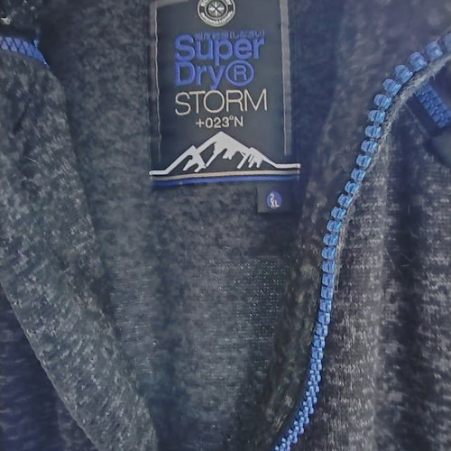 SuperDry STORM sporty black melange hoodie jacket XXL