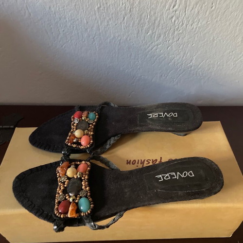 Dovere sandals like new, size 37, black and colorful