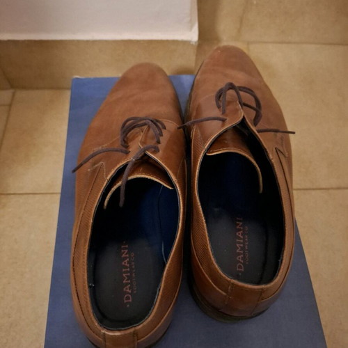 Damiani shoes used, brown, size 43, derby style