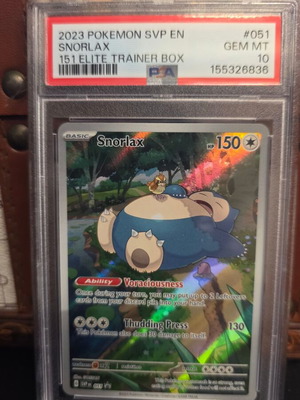 Snorlax 051 2023 Pokémon card PSA 10 Gem Mint