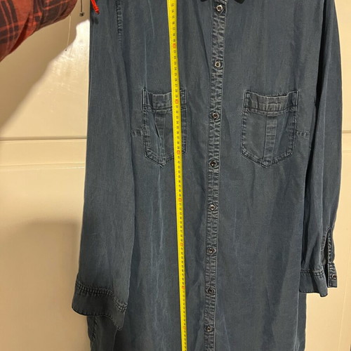 H&M shirt thin long unisex used, blue, size XXL