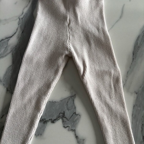 Zara baby knitted rib cream baby leggings 2-3 years used