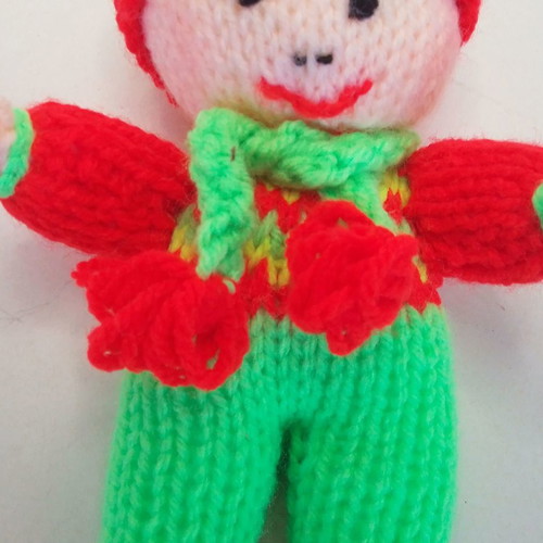 Crochet Winter knitted handmade doll 18 cm tall