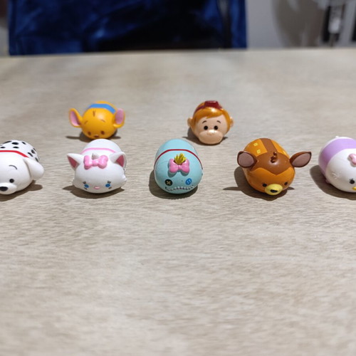 Disney Tsum Tsum set of 7 squishy toys used