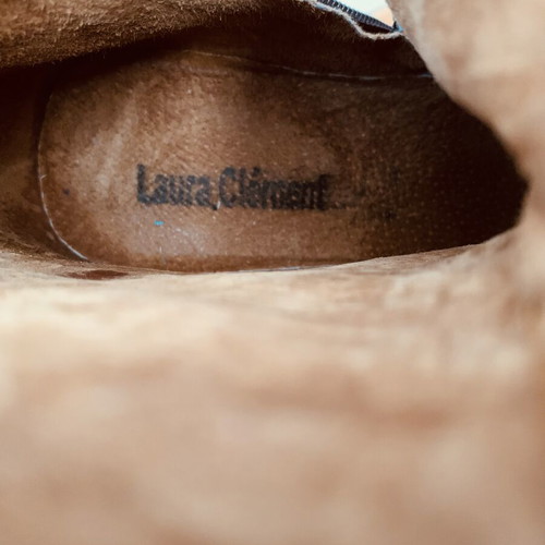 Laura Clément leather ankle boots size 37 like new, dark brown