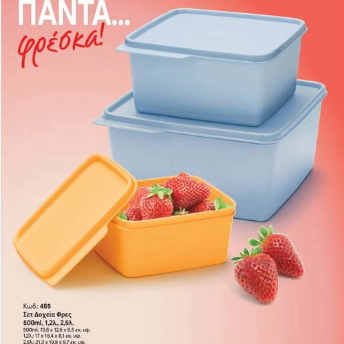 Tupperware storage container set new for fruits and vegetables