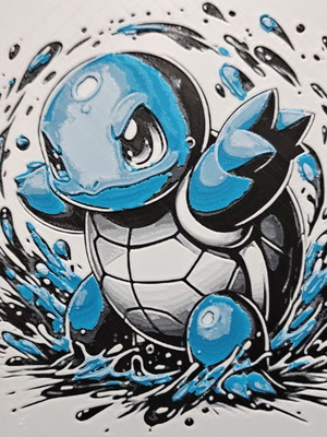 3d релефно изображение Pokemon Squirtle ново