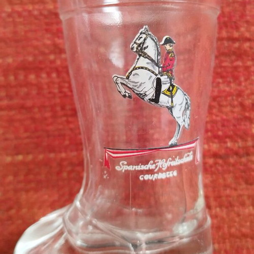 Set of 6 boot-shaped shot glasses Spanish Riding School like new