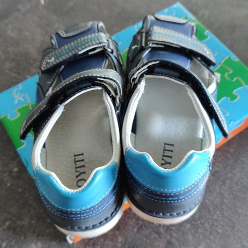 Touiti Kids Sandals Like New, Size 29, Gray and Blue